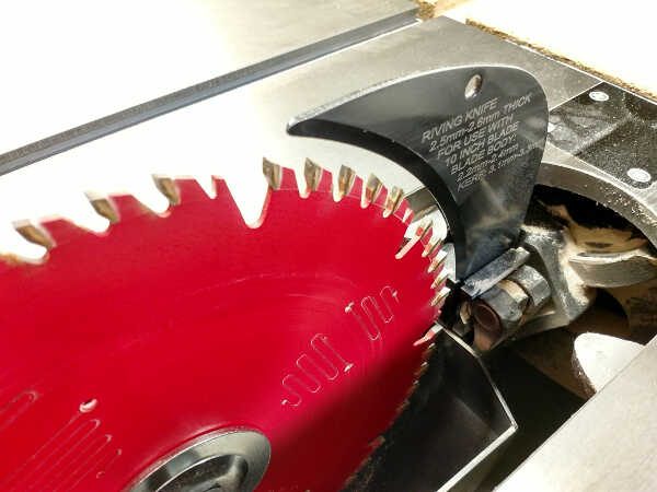 table saw riving knife