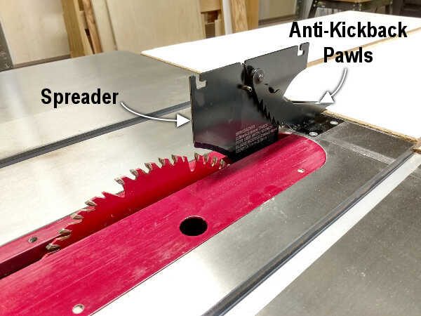 table saw splitter