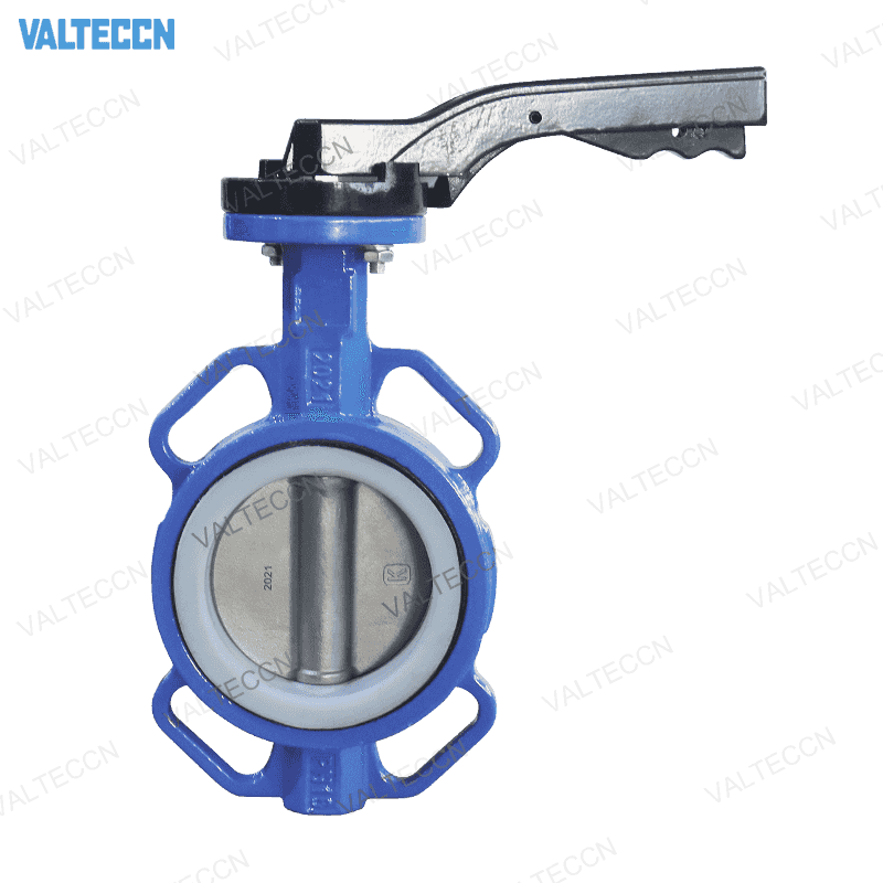 Ductile iron PTFE Seat Wafer Butterfly Valve