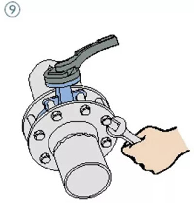 butterfly valve installation steps 9