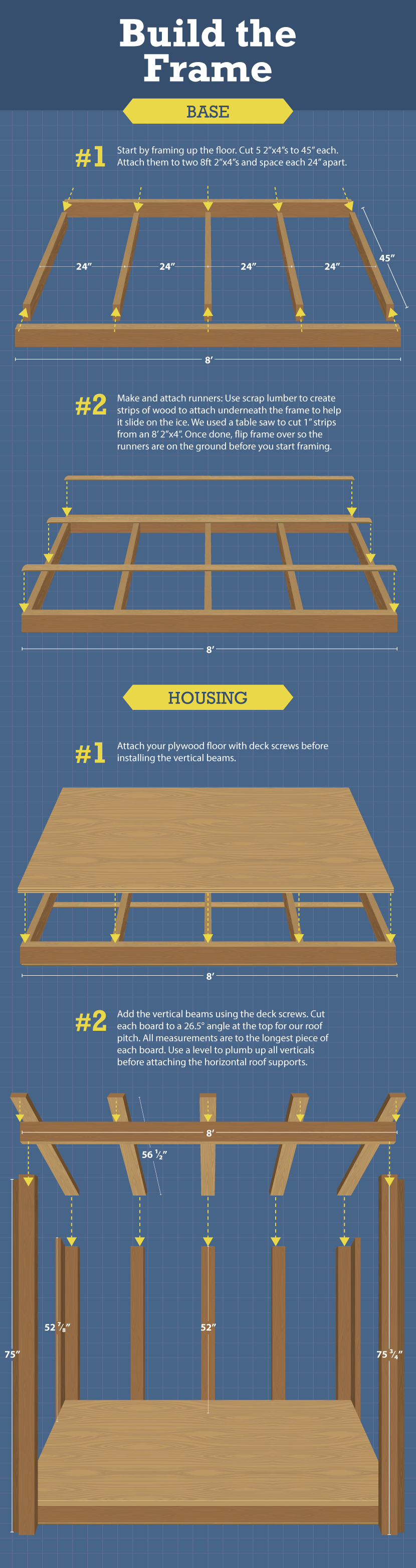 Building the Frame - Build a DIY Ice Fishing Shelter on a Budget